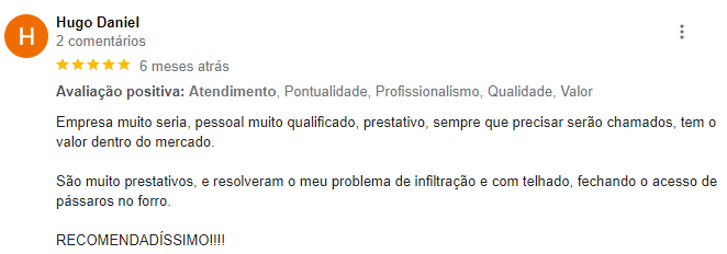 Depoimento de cliente da ARTpilar 7