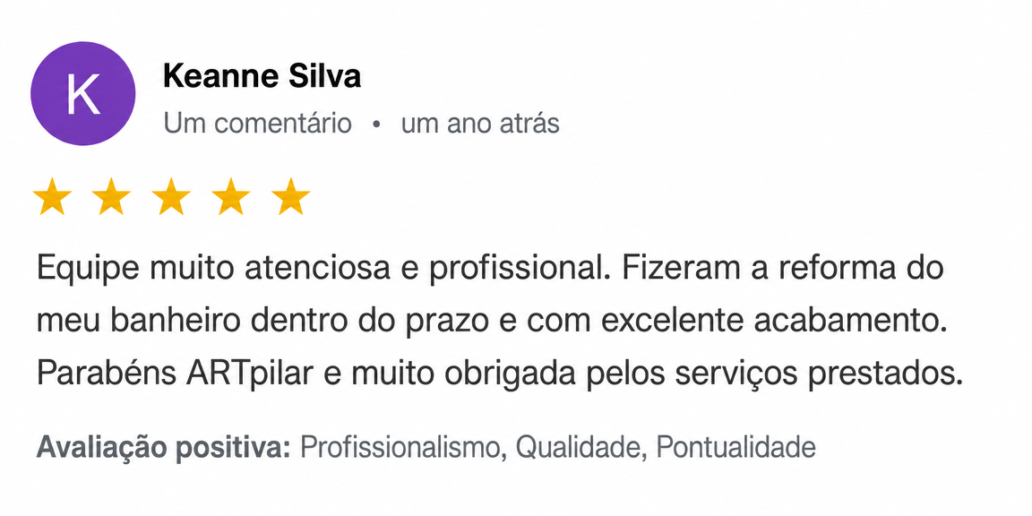 Depoimento de cliente da ARTpilar 3